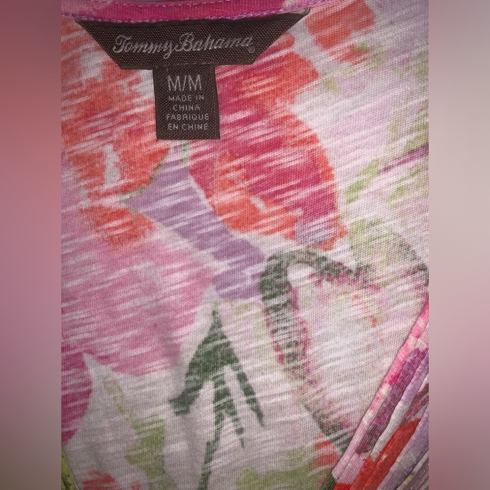Tommy Bahama Pink Floral Sleeveless Midi Dress - Picture 8 of 8